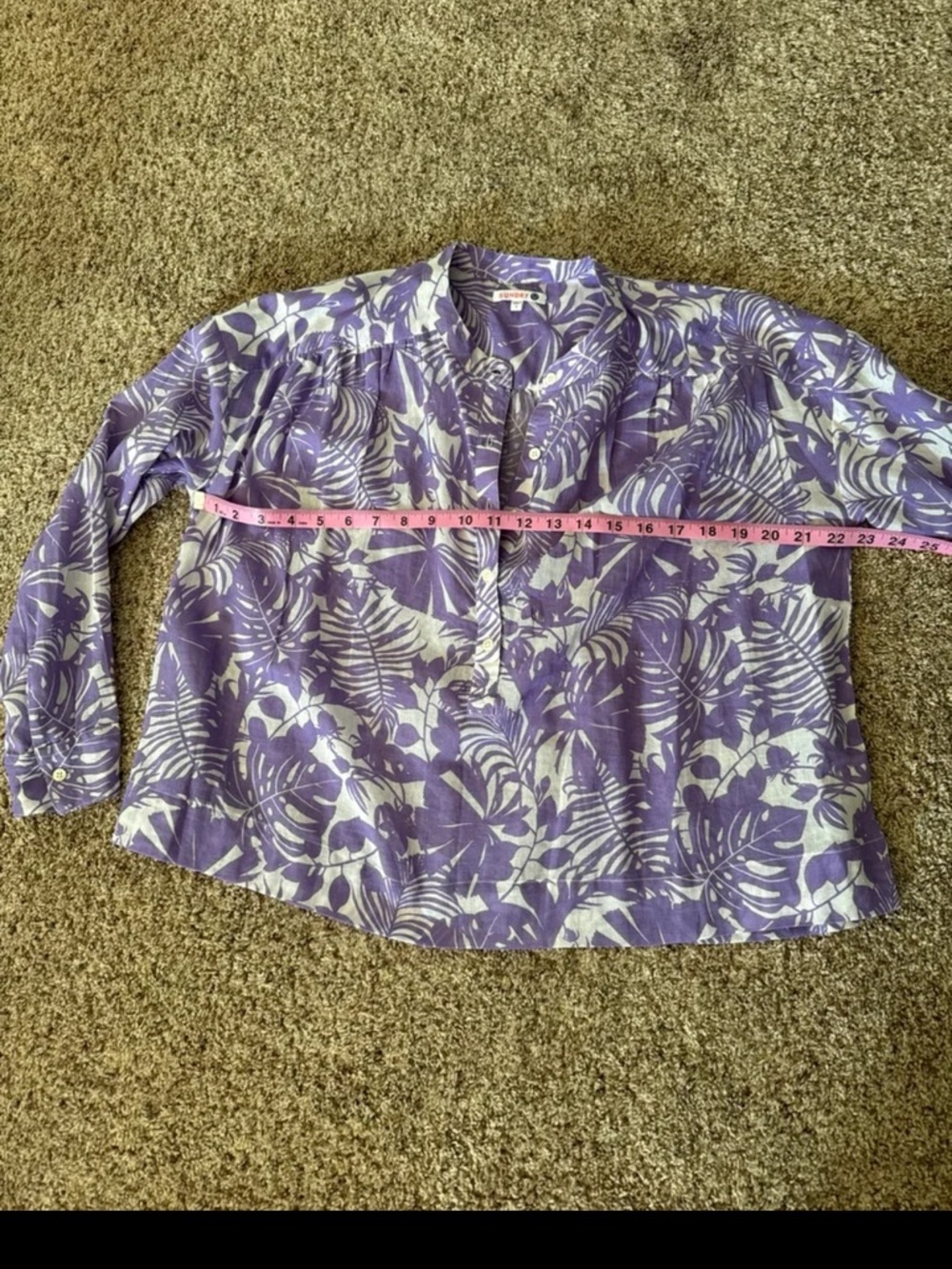 SUNDRY Palm Beach Henley in Bright Orchid size 1 or US Small - Picture 10 of 12